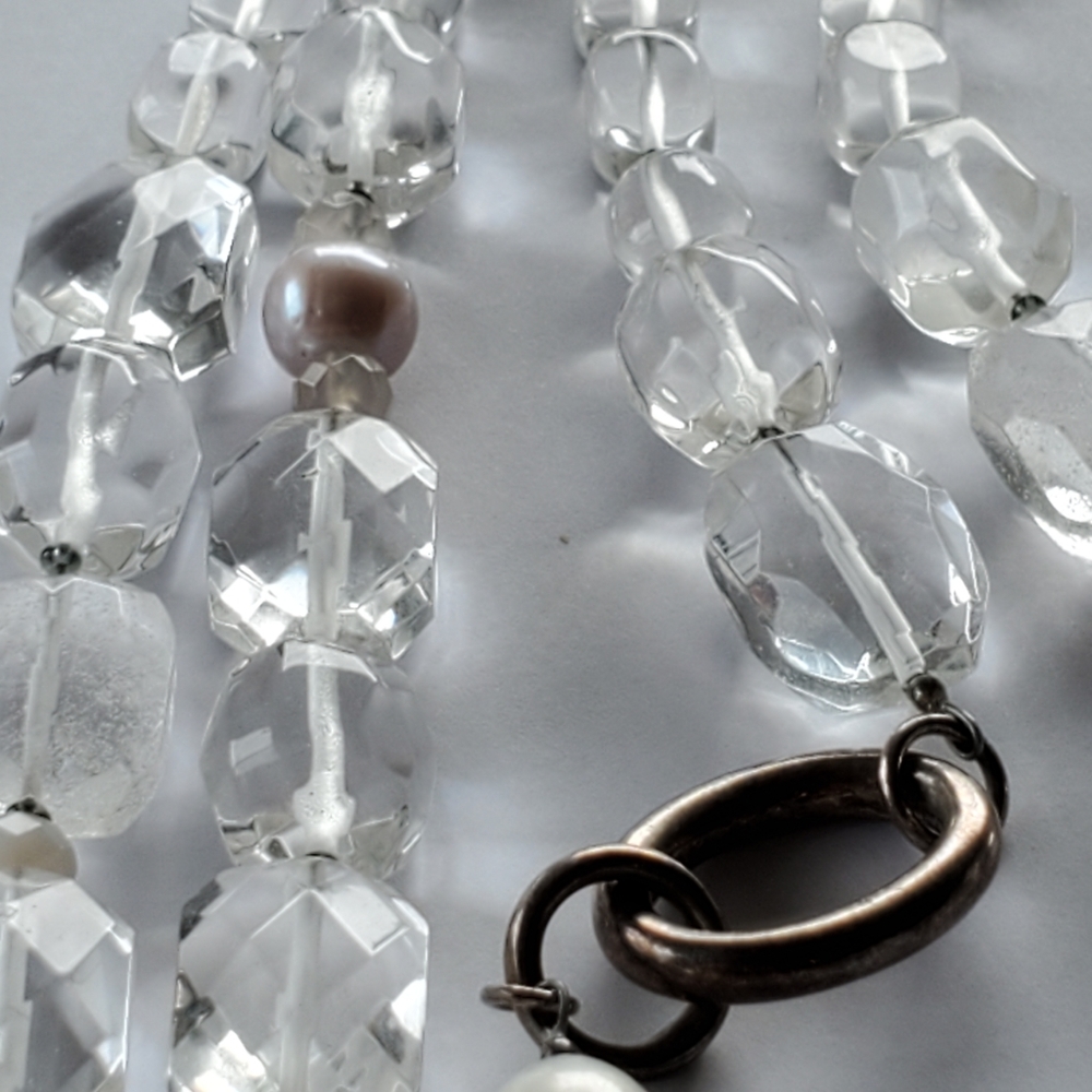 Silpada white heat necklace, pearl and crystal - Picture 4 of 5